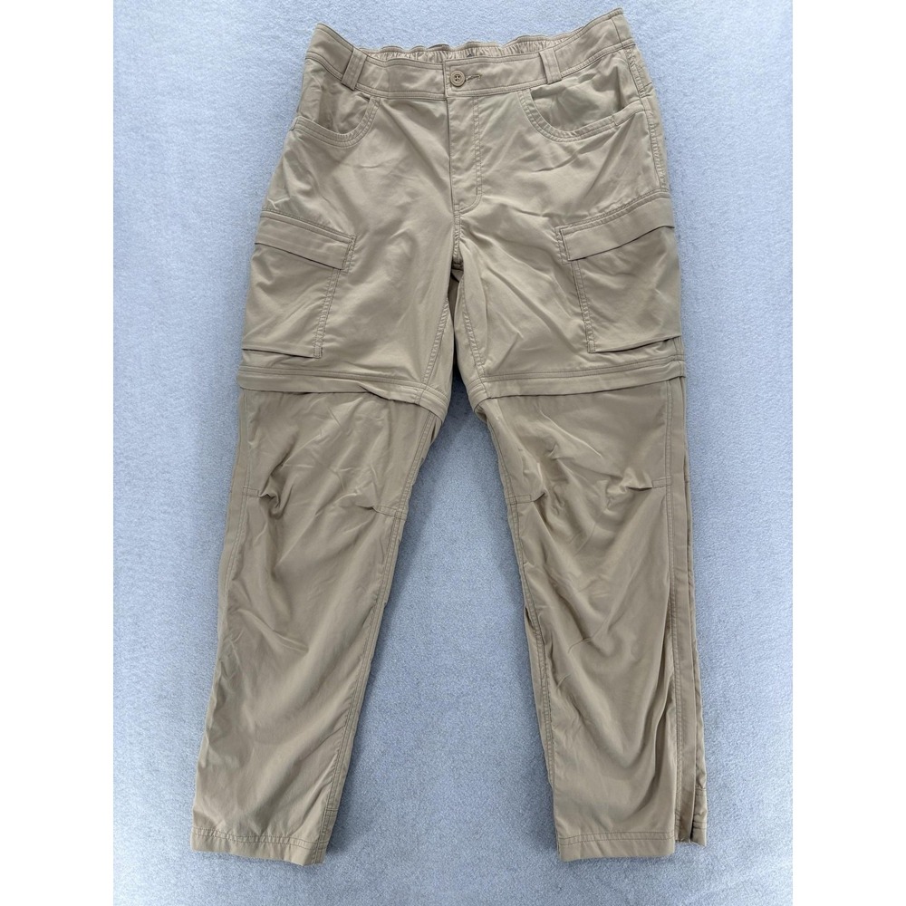 REI Co-op Sahara Convertible Womens Pants 14 Beige UPF 50+ Quick Drying DWR Camp